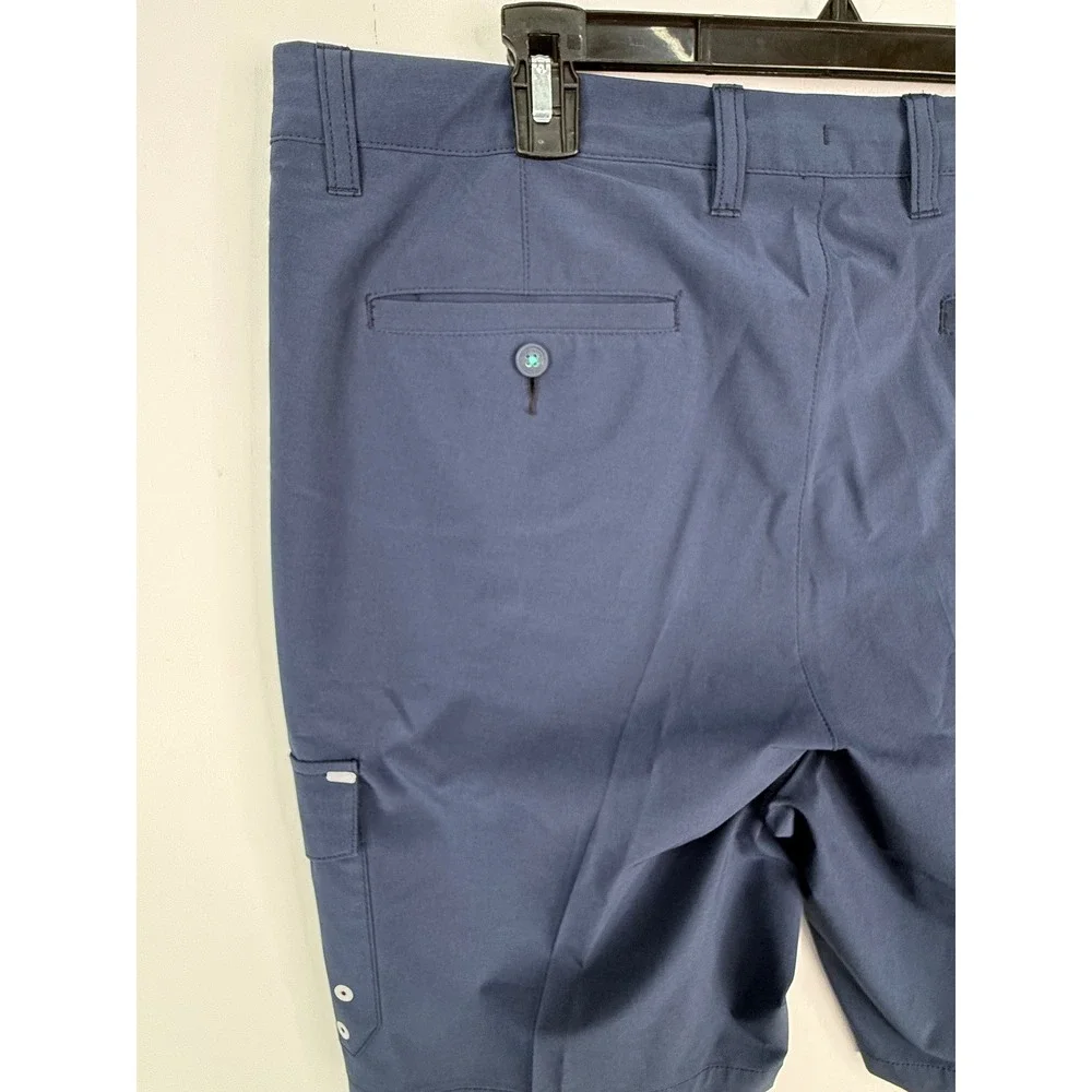 Tommy Bahama IslandZone Mens Size 36 Navy Blue Cargo Performance Golf Shorts